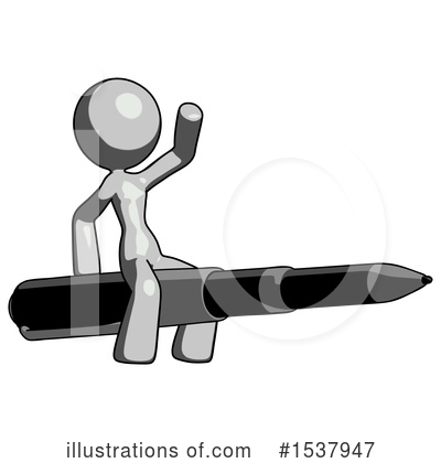 Royalty-Free (RF) Gray Design Mascot Clipart Illustration by Leo Blanchette - Stock Sample #1537947