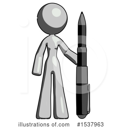 Royalty-Free (RF) Gray Design Mascot Clipart Illustration by Leo Blanchette - Stock Sample #1537963