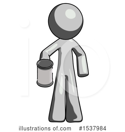 Royalty-Free (RF) Gray Design Mascot Clipart Illustration by Leo Blanchette - Stock Sample #1537984
