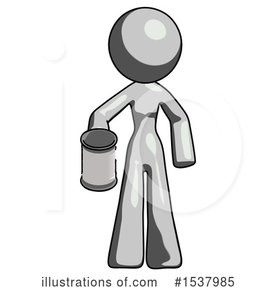 Royalty-Free (RF) Gray Design Mascot Clipart Illustration by Leo Blanchette - Stock Sample #1537985