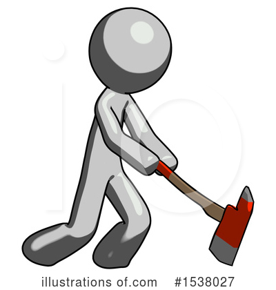Royalty-Free (RF) Gray Design Mascot Clipart Illustration by Leo Blanchette - Stock Sample #1538027