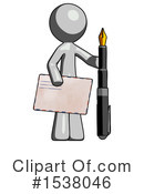 Gray Design Mascot Clipart #1538046 by Leo Blanchette