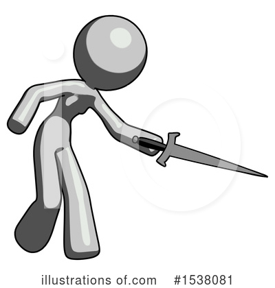 Royalty-Free (RF) Gray Design Mascot Clipart Illustration by Leo Blanchette - Stock Sample #1538081