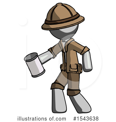 Royalty-Free (RF) Gray Design Mascot Clipart Illustration by Leo Blanchette - Stock Sample #1543638