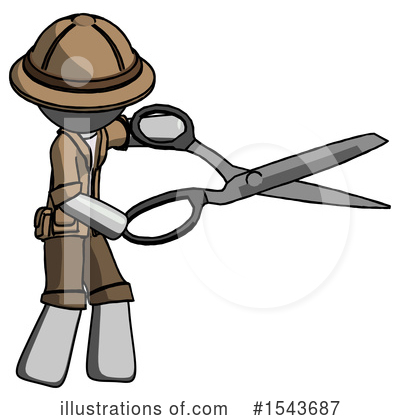 Royalty-Free (RF) Gray Design Mascot Clipart Illustration by Leo Blanchette - Stock Sample #1543687