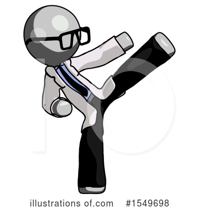 Royalty-Free (RF) Gray Design Mascot Clipart Illustration by Leo Blanchette - Stock Sample #1549698