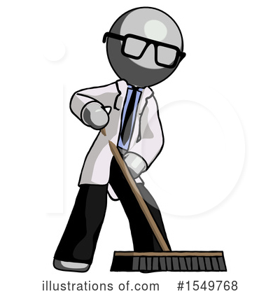 Royalty-Free (RF) Gray Design Mascot Clipart Illustration by Leo Blanchette - Stock Sample #1549768