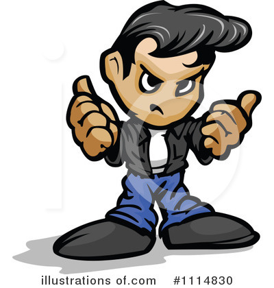 Royalty-Free (RF) Greaser Clipart Illustration by Chromaco - Stock Sample #1114830