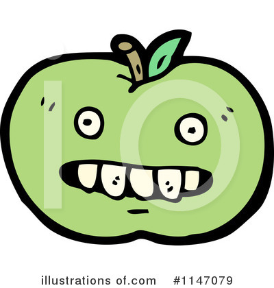 Royalty-Free (RF) Green Apple Clipart Illustration by lineartestpilot - Stock Sample #1147079