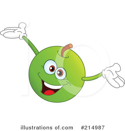 Royalty-Free (RF) Green Apple Clipart Illustration by yayayoyo - Stock Sample #214987