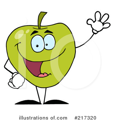 Royalty-Free (RF) Green Apple Clipart Illustration by Hit Toon - Stock Sample #217320