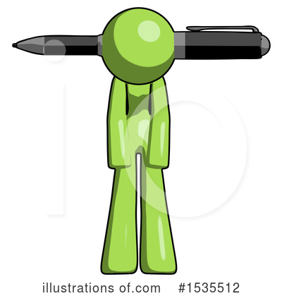 Royalty-Free (RF) Green Design Mascot Clipart Illustration by Leo Blanchette - Stock Sample #1535512