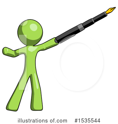 Royalty-Free (RF) Green Design Mascot Clipart Illustration by Leo Blanchette - Stock Sample #1535544
