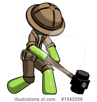 Royalty-Free (RF) Green Design Mascot Clipart Illustration by Leo Blanchette - Stock Sample #1543339