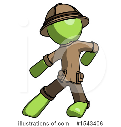 Royalty-Free (RF) Green Design Mascot Clipart Illustration by Leo Blanchette - Stock Sample #1543406