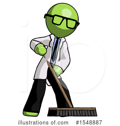 Royalty-Free (RF) Green Design Mascot Clipart Illustration by Leo Blanchette - Stock Sample #1548887