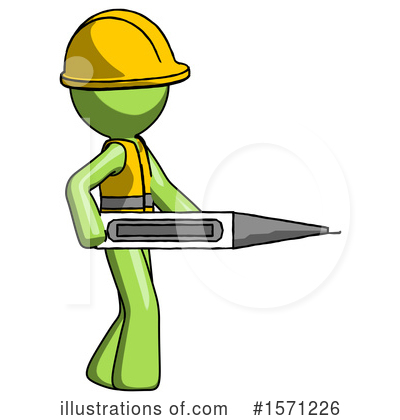 Royalty-Free (RF) Green Design Mascot Clipart Illustration by Leo Blanchette - Stock Sample #1571226