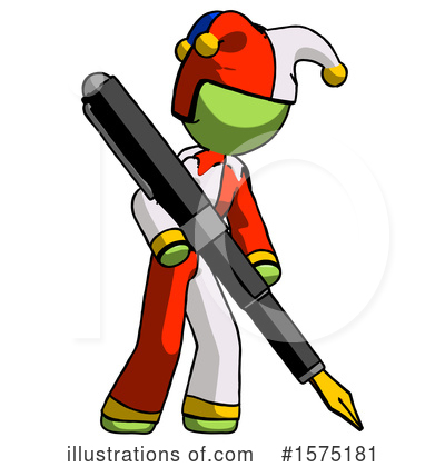 Royalty-Free (RF) Green Design Mascot Clipart Illustration by Leo Blanchette - Stock Sample #1575181