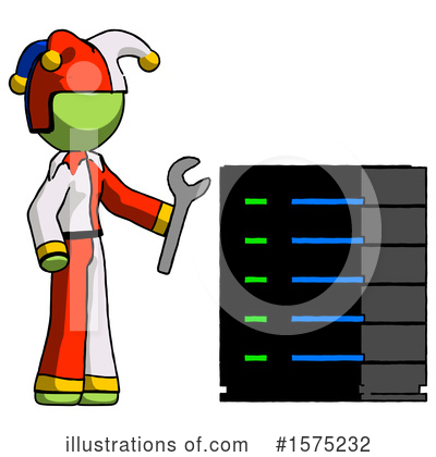 Royalty-Free (RF) Green Design Mascot Clipart Illustration by Leo Blanchette - Stock Sample #1575232