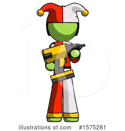 Royalty-Free (RF) Green Design Mascot Clipart Illustration by Leo Blanchette - Stock Sample #1575281
