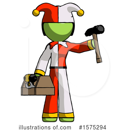 Royalty-Free (RF) Green Design Mascot Clipart Illustration by Leo Blanchette - Stock Sample #1575294