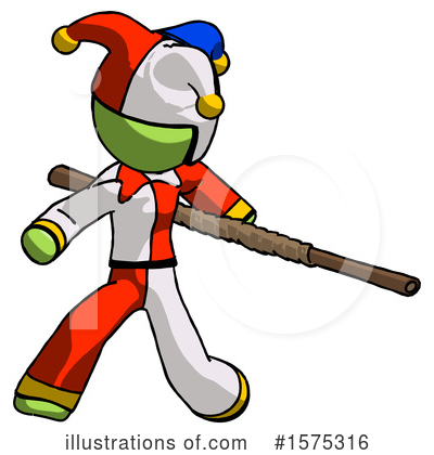 Royalty-Free (RF) Green Design Mascot Clipart Illustration by Leo Blanchette - Stock Sample #1575316