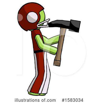 Royalty-Free (RF) Green Design Mascot Clipart Illustration by Leo Blanchette - Stock Sample #1583034