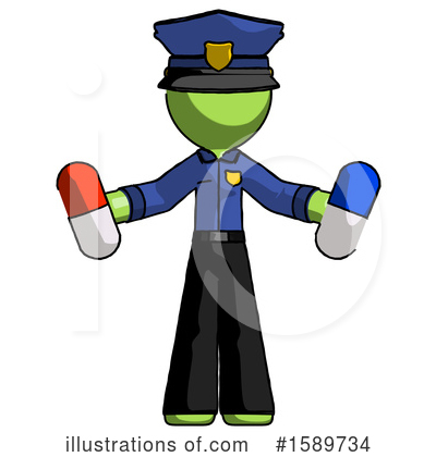 Royalty-Free (RF) Green Design Mascot Clipart Illustration by Leo Blanchette - Stock Sample #1589734