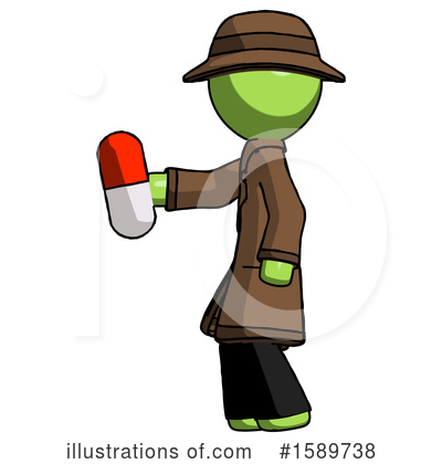 Royalty-Free (RF) Green Design Mascot Clipart Illustration by Leo Blanchette - Stock Sample #1589738