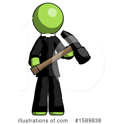 Royalty-Free (RF) Green Design Mascot Clipart Illustration by Leo Blanchette - Stock Sample #1589838