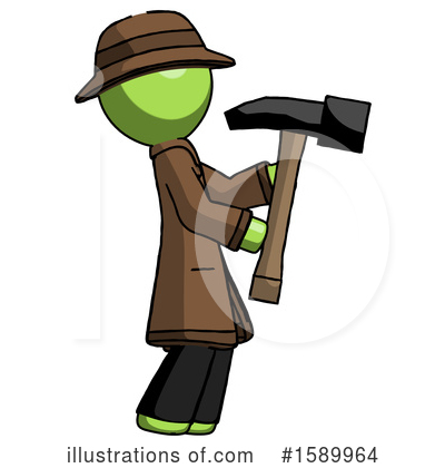 Royalty-Free (RF) Green Design Mascot Clipart Illustration by Leo Blanchette - Stock Sample #1589964