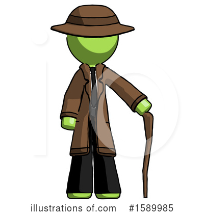 Royalty-Free (RF) Green Design Mascot Clipart Illustration by Leo Blanchette - Stock Sample #1589985