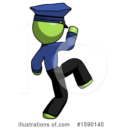 Royalty-Free (RF) Green Design Mascot Clipart Illustration by Leo Blanchette - Stock Sample #1590140