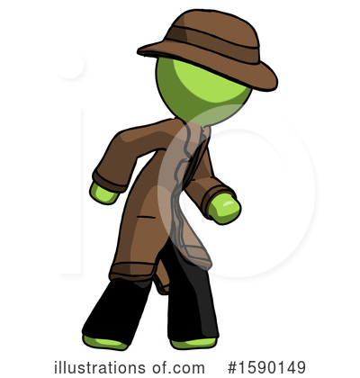 Royalty-Free (RF) Green Design Mascot Clipart Illustration by Leo Blanchette - Stock Sample #1590149