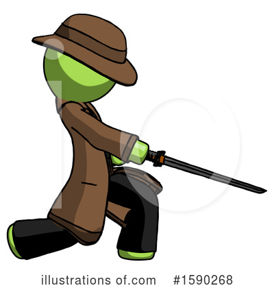 Royalty-Free (RF) Green Design Mascot Clipart Illustration by Leo Blanchette - Stock Sample #1590268