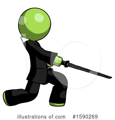Royalty-Free (RF) Green Design Mascot Clipart Illustration by Leo Blanchette - Stock Sample #1590269
