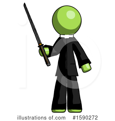 Royalty-Free (RF) Green Design Mascot Clipart Illustration by Leo Blanchette - Stock Sample #1590272