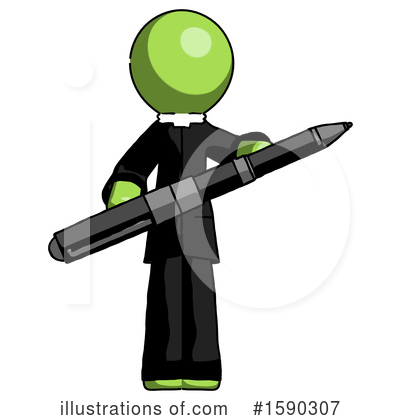 Royalty-Free (RF) Green Design Mascot Clipart Illustration by Leo Blanchette - Stock Sample #1590307