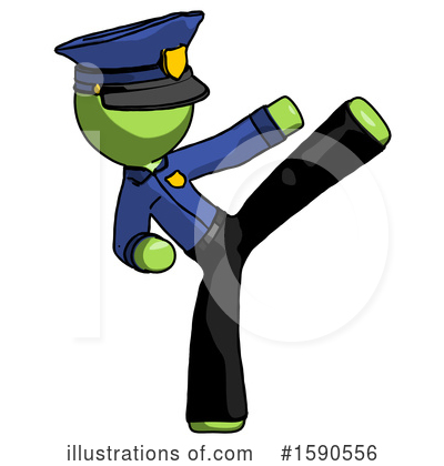 Royalty-Free (RF) Green Design Mascot Clipart Illustration by Leo Blanchette - Stock Sample #1590556