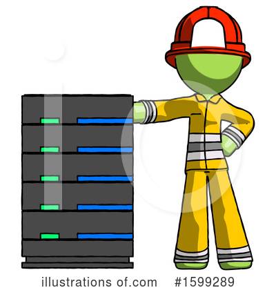 Royalty-Free (RF) Green Design Mascot Clipart Illustration by Leo Blanchette - Stock Sample #1599289