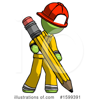 Royalty-Free (RF) Green Design Mascot Clipart Illustration by Leo Blanchette - Stock Sample #1599391