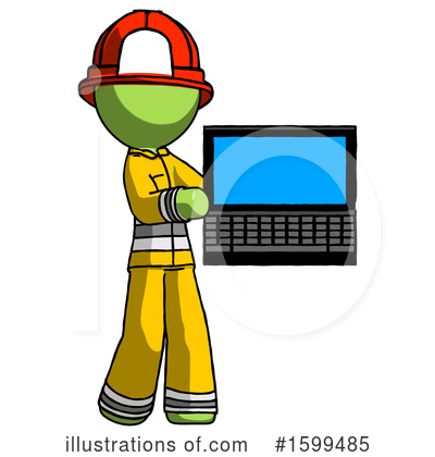 Royalty-Free (RF) Green Design Mascot Clipart Illustration by Leo Blanchette - Stock Sample #1599485