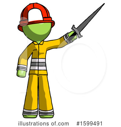 Royalty-Free (RF) Green Design Mascot Clipart Illustration by Leo Blanchette - Stock Sample #1599491