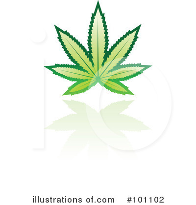 Royalty-Free (RF) Green Leaf Clipart Illustration by cidepix - Stock Sample #101102
