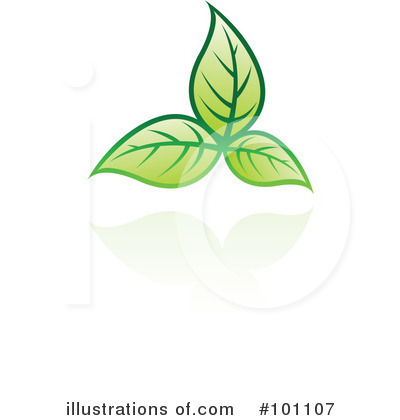 Royalty-Free (RF) Green Leaf Clipart Illustration by cidepix - Stock Sample #101107