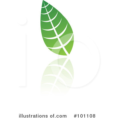 Royalty-Free (RF) Green Leaf Clipart Illustration by cidepix - Stock Sample #101108