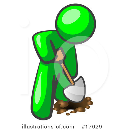 Royalty-Free (RF) Green Man Clipart Illustration by Leo Blanchette - Stock Sample #17029