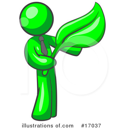 Royalty-Free (RF) Green Man Clipart Illustration by Leo Blanchette - Stock Sample #17037