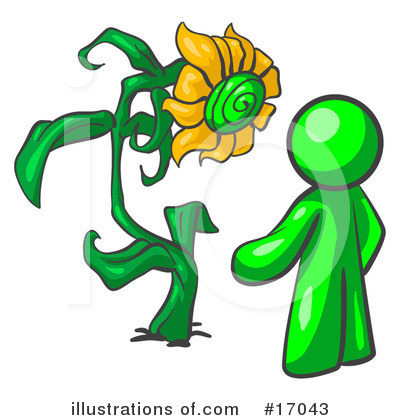 Royalty-Free (RF) Green Man Clipart Illustration by Leo Blanchette - Stock Sample #17043