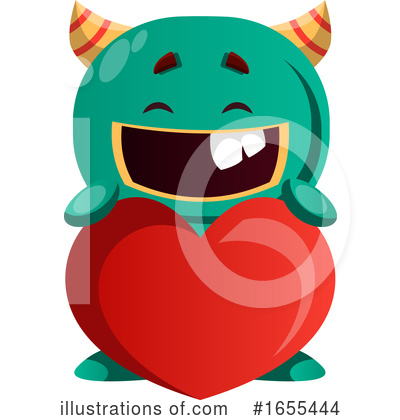 Royalty-Free (RF) Green Monster Clipart Illustration by Morphart Creations - Stock Sample #1655444